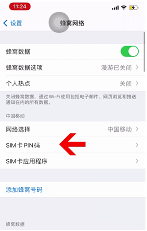 昔阳苹果14维修网分享如何给iPhone14的SIM卡设置密码 