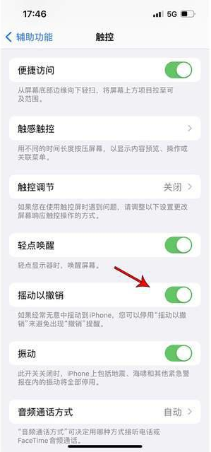 昔阳苹果手机维修分享iPhone手机如何设置摇一摇删除文字 